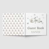 Cute Winter Arctic Wolf Baby Shower Gastenboek (Volledig)
