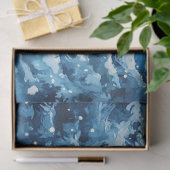 Cute Winter Blue Christmas Snowman Tissuepapier (Geschenk)