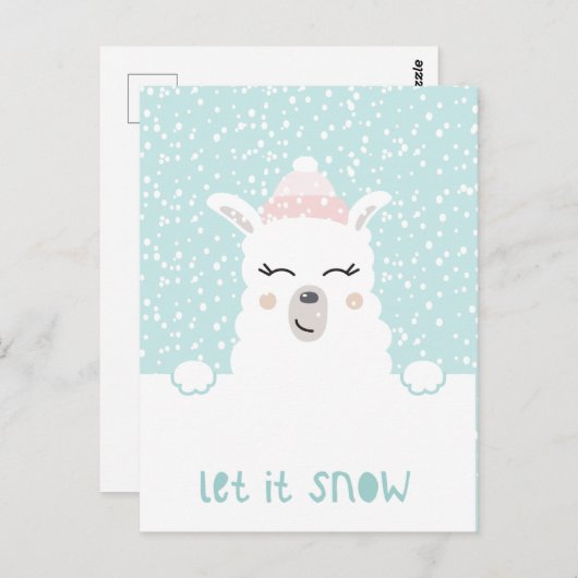 Cute Winter Briefkaart (Voorkant / Achterkant)