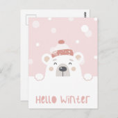 Cute Winter Briefkaart (Voorkant / Achterkant)