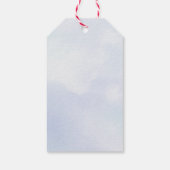 Cute Winter Elephant Baby shower Dank je cadeau Cadeaulabel (Achterkant)