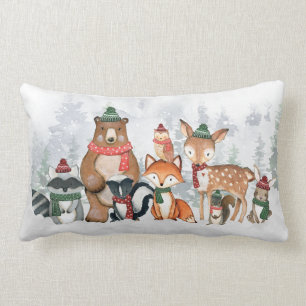Cute Winter Forest Animals Woodland Baby Nursery Kussen