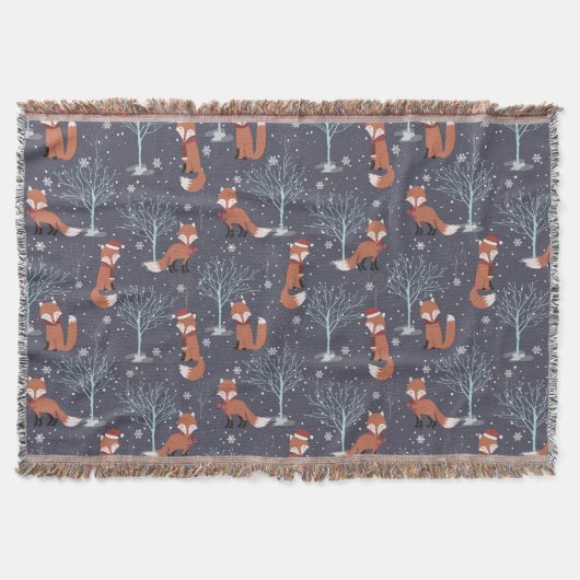 Cute Winter Fox Deken (Voorkant)