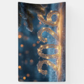 cute winter fox new year 2026 party banner (Verticaal)