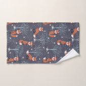 Cute Winter Foxes (Serviette à main)