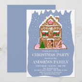 Cute Winter Gingerbrood Snoep kerst Kaart (Voorkant / Achterkant)