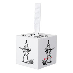 Cute Winter Holiday Elf Thunder_Cove Kubus Ornament