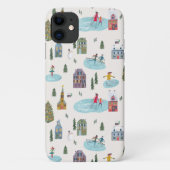 Cute Winter Landscape Houders skateboarders Case-Mate iPhone Case (Achterkant)