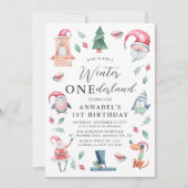 Cute Winter ONEderland Eerste Kerstdag Kaart (Voorkant)