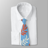 Cute Winter Oranje Fox Mountains Leaf Pattern Stropdas (Gebonden)