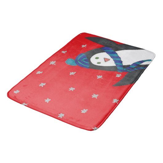 Cute Winter Penguin Badmat (Gekanteld)