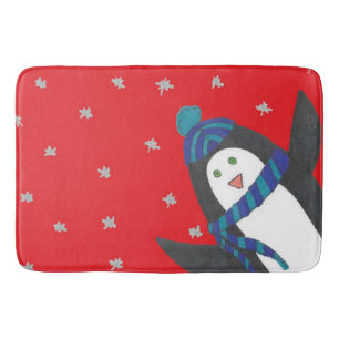 Cute Winter Penguin Badmat