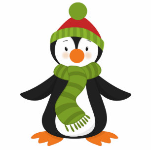 Cute Winter Penguin kerstversiering Fotobeeldje Ornament