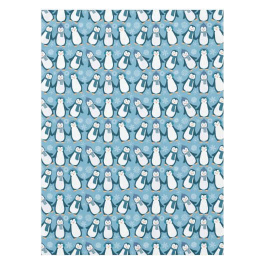 Cute Winter Penguins Design Tafelkleed (Voorkant)