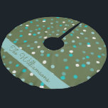 Cute Winter Pois Spots Vert Personnalisé<br><div class="desc">Pois d'hiver mignonés personnalisés dans les zones vertes et Turquoises de l'arbre de Noël</div>