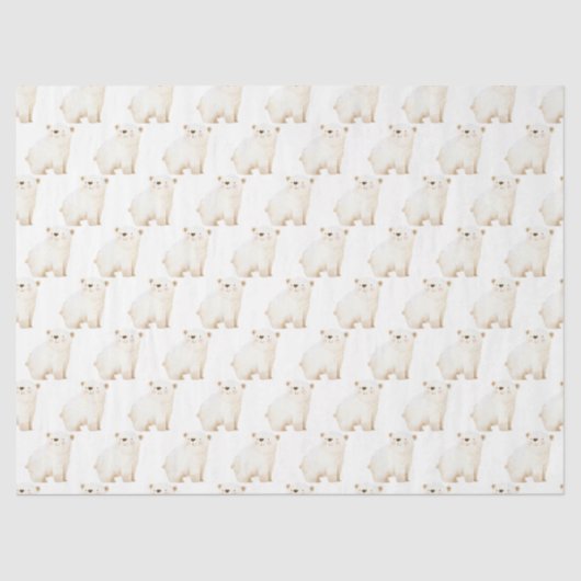 Cute Winter Polar Bears Tissuepapier (Voorkant)