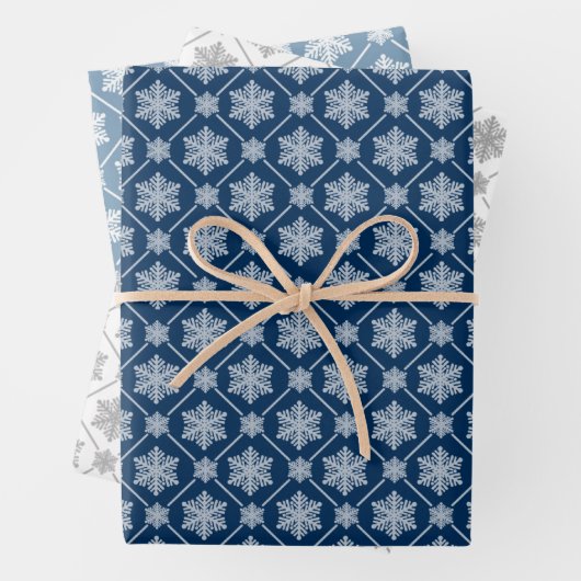 Cute Winter Snowflake Pattern Inpakpapier Vel (In situ)