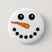 Cute Winter Snowman Face Holiday Pinback Buttonnen Ronde Button 5,7 Cm (Voorkant)