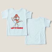 Cute winter-themed design with playful snow (Design Recto & Verso)