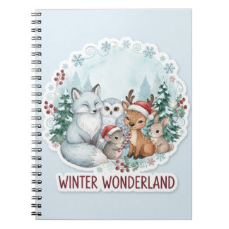 Cute Winter Woodland Animals Journal