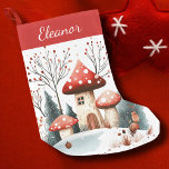 Cute Winter Woodland Personnalisé<br><div class="desc">Pour la saison de Noël,  bois d'hiver personnalisation de la réserve festive. Inclure un nom ou votre choix de texte dans une police de script de style calligraphie.</div>