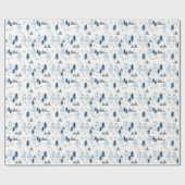 Cute Winter Yeti Holiday white Cadeaupapier (Vlak)