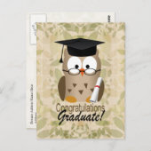 Cute Wise Owl Afstuderen Briefkaart (Voorkant / Achterkant)