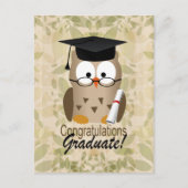 Cute Wise Owl Afstuderen Briefkaart (Voorkant)