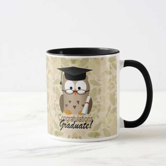 Cute Wise Owl Afstuderen Mok (Rechts)