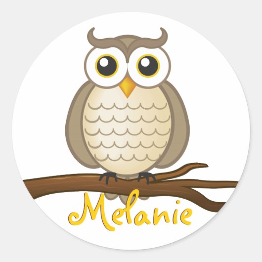  Cute Wise Owl | Sticker (Voorkant)