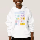 Cute wiskundecalculator hoodie voor kinderen op sc (Voorkant)