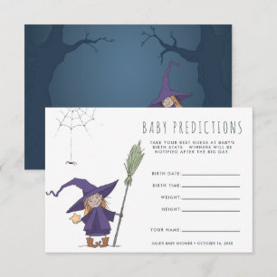 Cute Witch   Baby shower gaming Kaart