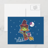 Cute Witch Briefkaart (Voorkant / Achterkant)