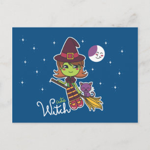 Cute Witch Briefkaart