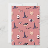 Cute witch Halloween Birthday Kaart (Achterkant)