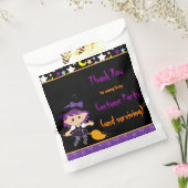 Cute Witch Halloween Costume Party Bedankzakje (Gezegeld)