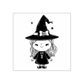 Cute witch Halloween Rubberstempel (Afrduk)