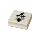Cute witch Halloween Rubberstempel (Stempel)