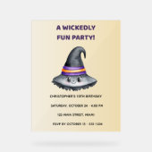 Cute Witch Hat Halloween Acrylic Sign (Recto)