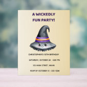 Cute Witch Hat Halloween Acrylic Sign (Neutre)