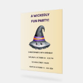 Cute Witch Hat Halloween Acrylic Sign (Angle)