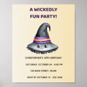 Cute Witch Hat Halloween Poster (Devant)