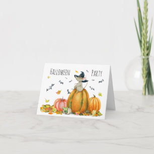 Cute Witch Mouse op de pompoen