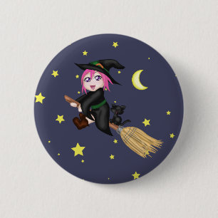Cute Witch Ronde Button 5,7 Cm