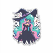 Cute Witch Sticker (Voorkant)