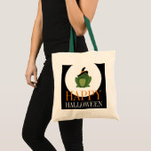 Cute Witch Toad, Halloween Tote Bag (Voorkant (product))