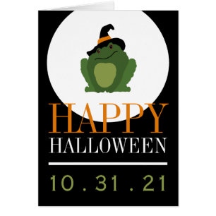 Cute Witch Toad, Happy Halloween