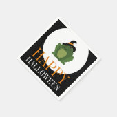 Cute Witch Toad, Happy Halloween Servet (Hoek)
