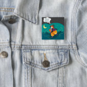 Cute Witch Vierkante Button 5,1 Cm (In situ)