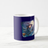 Cute Witch With Cat Mug (Devant droit)